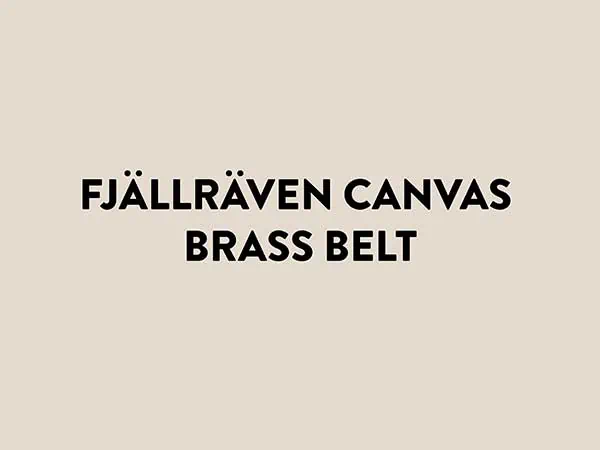 Fjällräven Canvas Brass Belt - Fjallraven Canvas Brass Belt Px