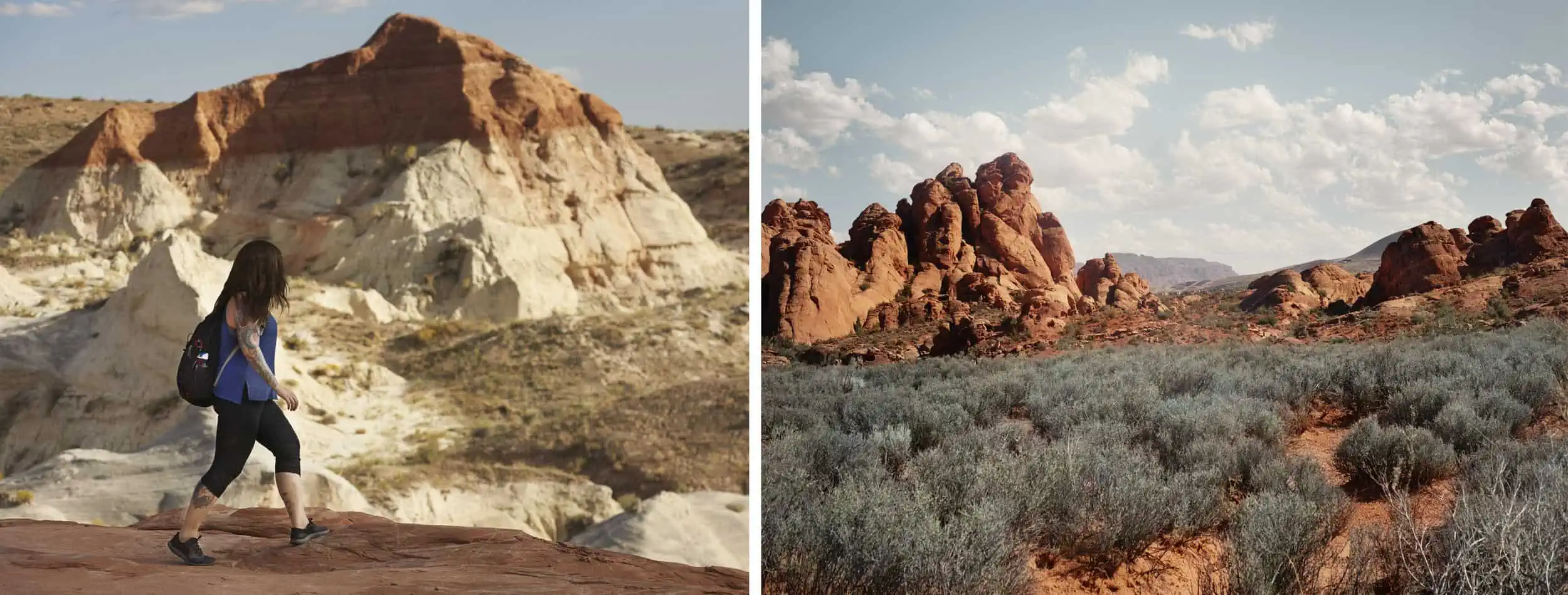 Left: Grand Staircase Escalante National Monument, Utah, Right: Red Cliffs National Conservation Area, Utah