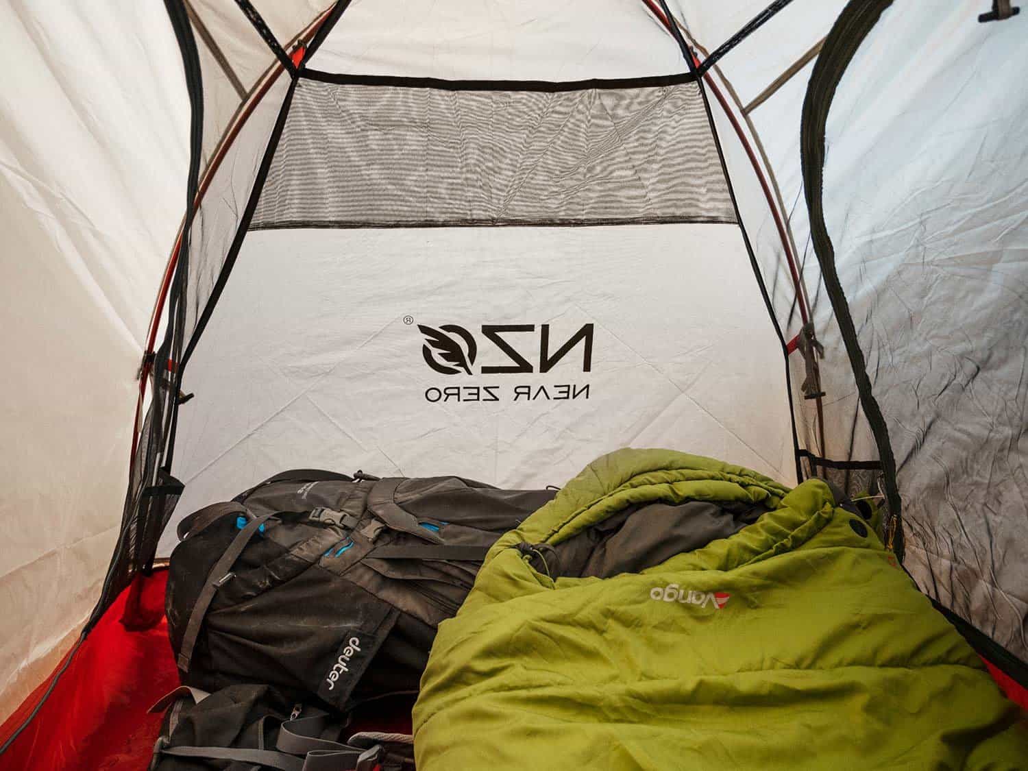 interior of Near Zero Ultralight backpacking tent