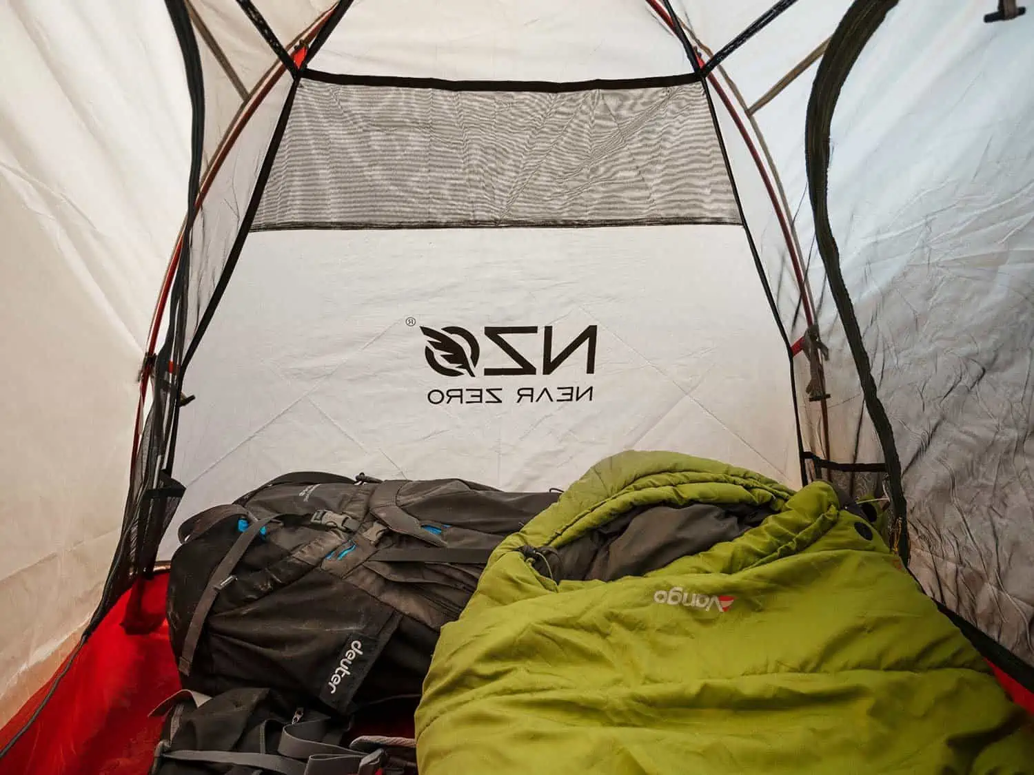 Interior of Near Zero Ultralightweight tent