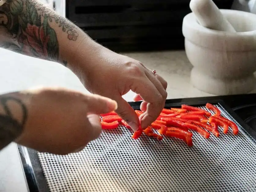 dehydrating bell pepper on excalibur 2400