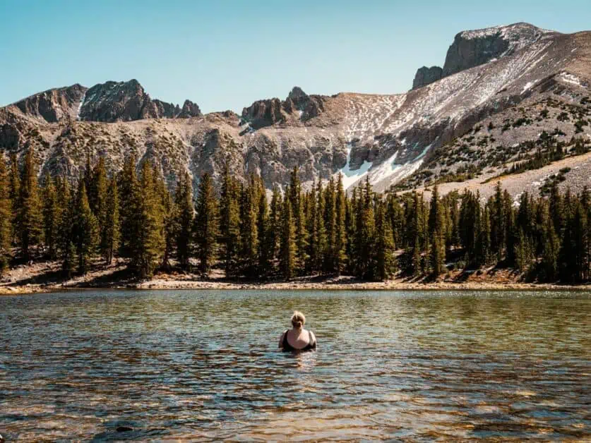 swimming in Stella Lake Great Basin National Park