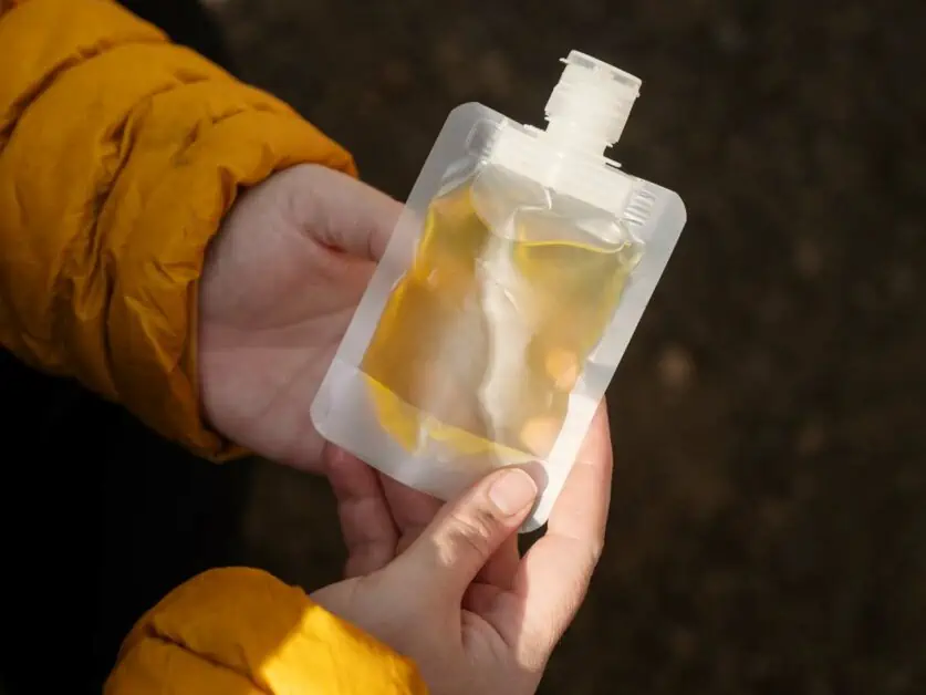 small olive oil sachet for backpacking