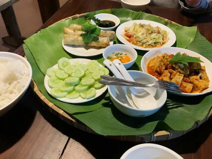 family style food in Vietnam